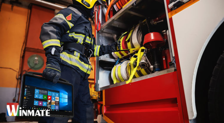 Hårdfør konverterbar laptop/tablet fra Winmate