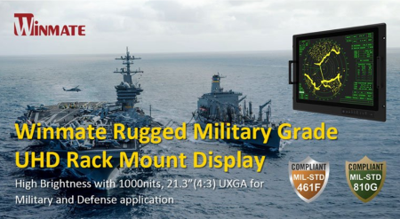 Ny 21.3” PCAP rack mount hårdført display fra Winmate 