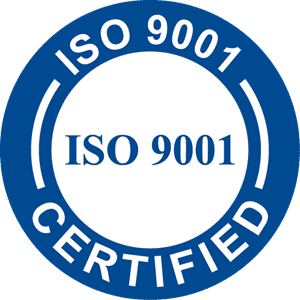 ISO 9001 certificeret kvalitetsstyringssystem logo