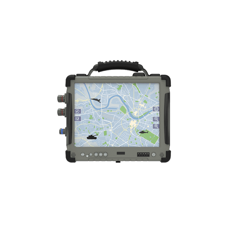 Rugged tablet med digitalt kort og navigation
