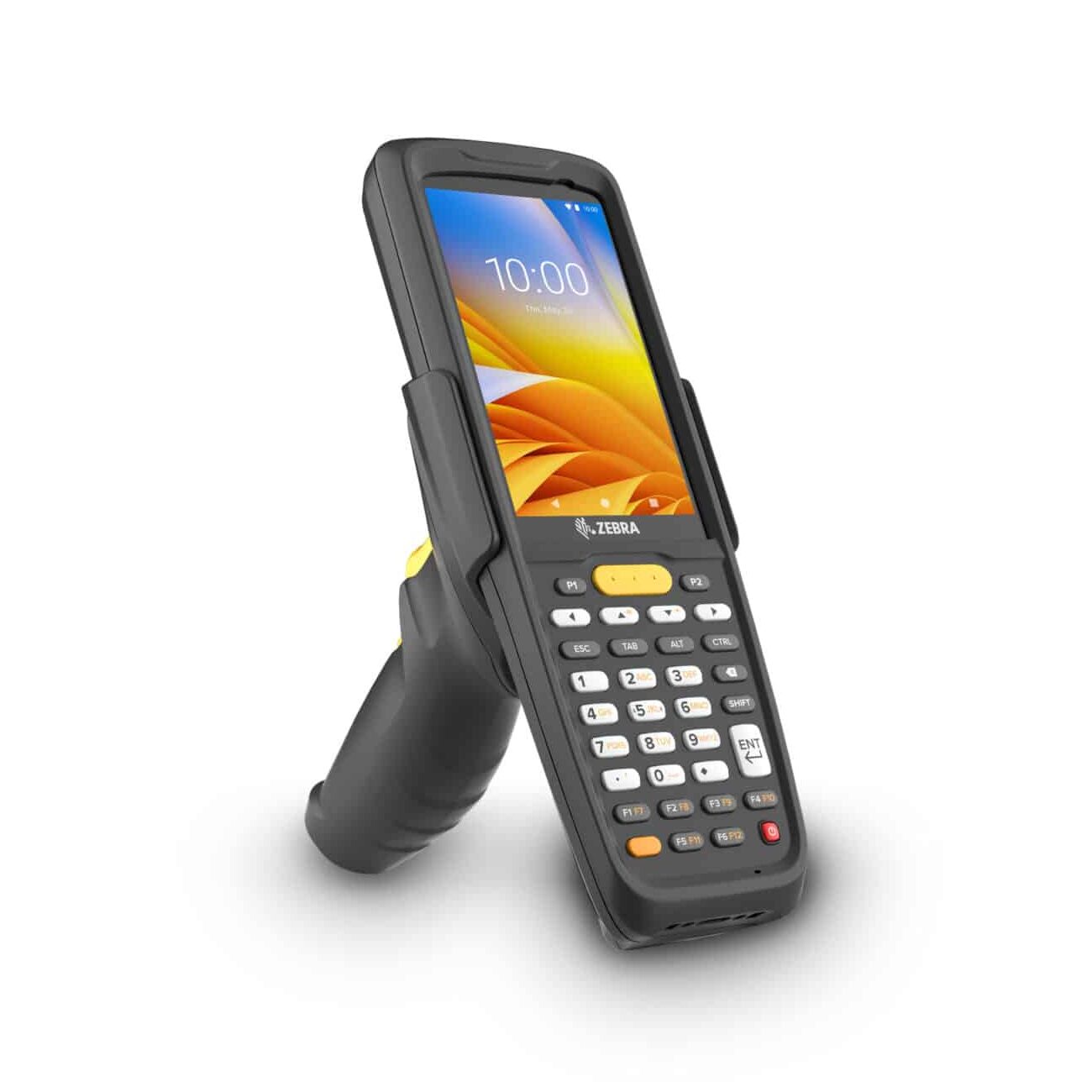 Håndholdt stregkodescanner med skærm og tastatur