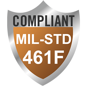 MIL-STD-461F kompatibelt certificeringsmærke