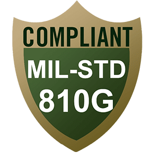 Mil-STD 810G certificeret overholdelsesmærke