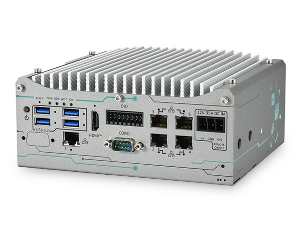Industriel fanløs mini-pc med flere porte