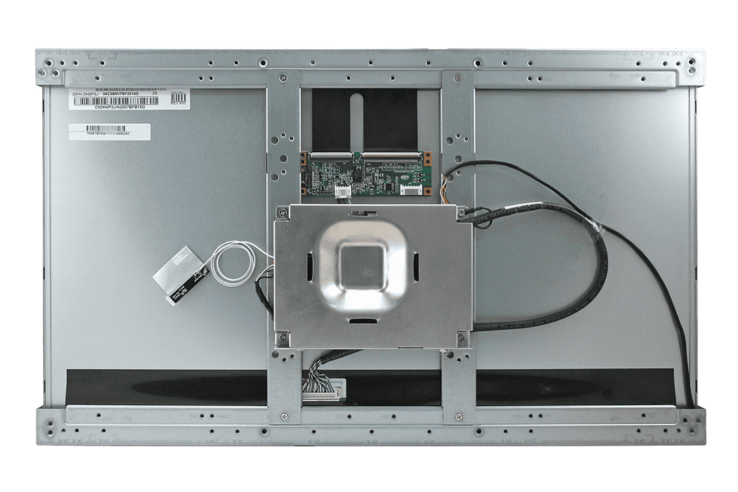 Back of industrial LCD panel with cables