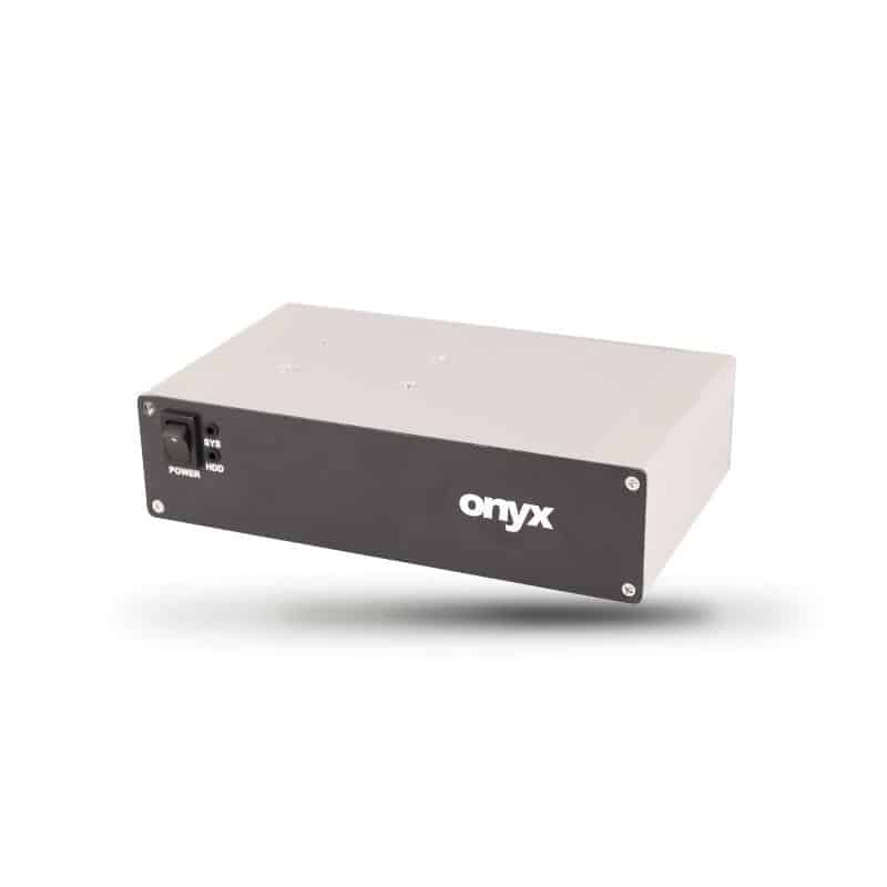 Onyx netværksserver med sort frontpanel